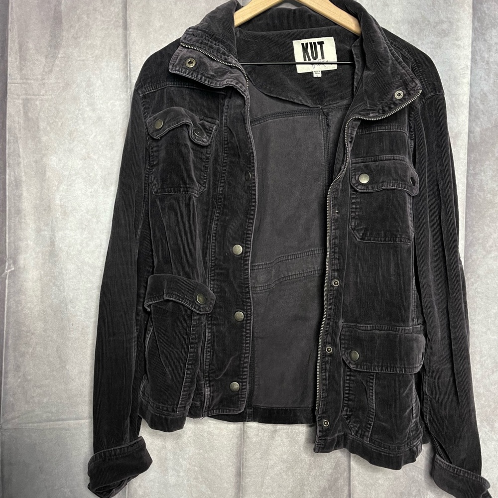 Kut from the Kloth Charcoal Utility Jacket